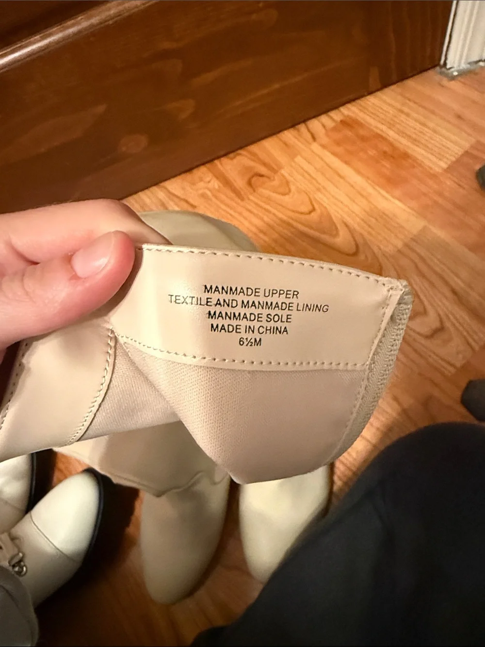 LOFT Cream Over-the-Knee Faux Leather Boots